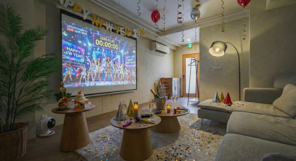 プロジェクターでライブ鑑賞